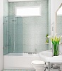Шторка на ванну GuteWetter Trend Pearl GV-861A левая 90 см прозрачная, фурнитура хром
